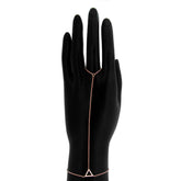 0.07ct 14k Rose Gold Diamond Triangle Bracelet